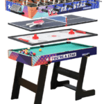 שולחן משחק משולב ביליארד, הוקי ,פינגפונג, כדורגל 121X61X79 סמ שולחן 4-1