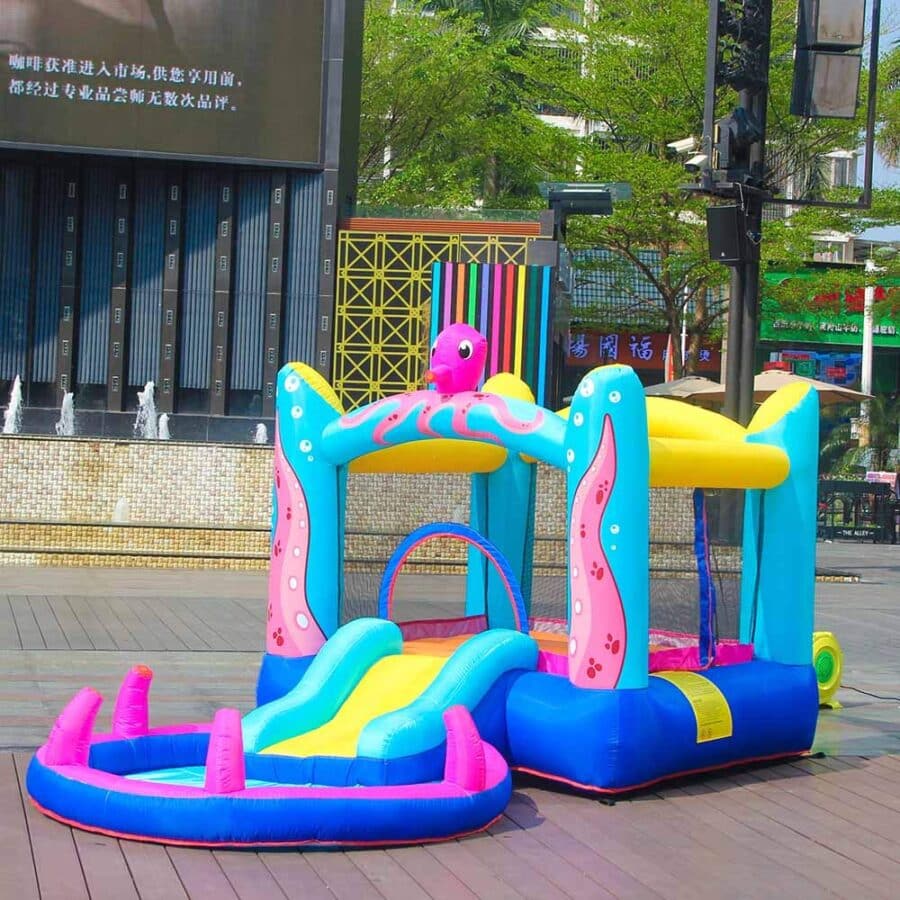 ⁦מתנפח מים עם מגלשה תמנון W63104 מבית Doctor Dolphin⁩ – תמונה ⁦5⁩