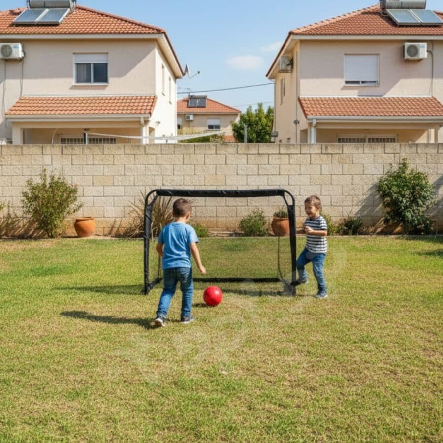 ⁦שער כדורגל ברזל עמיד עם רשת עמידה 91X61X122 סמ SSG-F09 מבית DERBY⁩ – תמונה ⁦2⁩