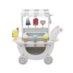 גלידרייה ניידת מעץ לבנה לילדים W10A234 מאת בית העץ