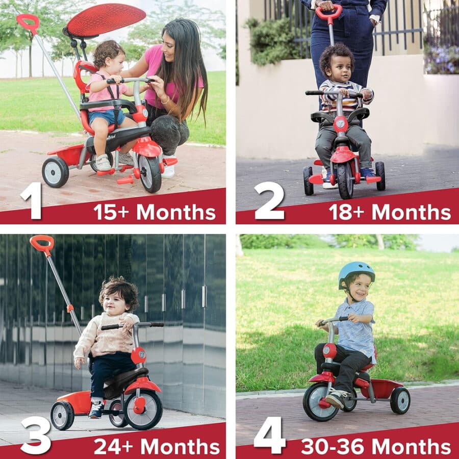 ⁦תלת אופן בעל 4 מצבי נסיעה ZOOM צבע אדום 798571⁩ – תמונה ⁦3⁩