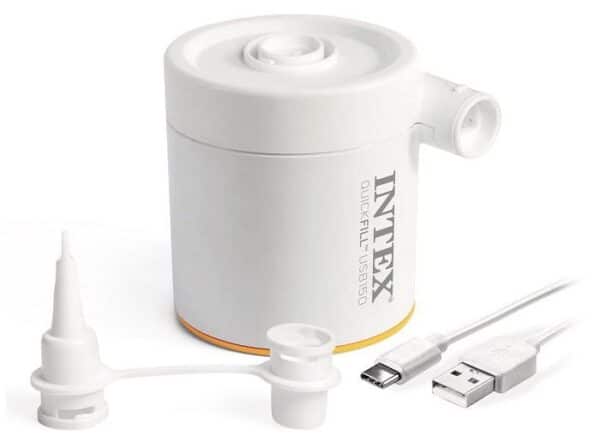 משאבת ניפוח אוויר חשמלית USB לבנה 66616 מבית INTEX