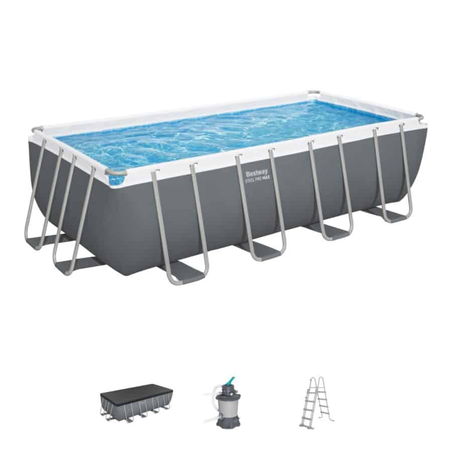 ⁦בריכת אולטרה מלבנית pro max steel (488X244X122 סמ) 56671 מבית BESTWAY⁩ – תמונה ⁦6⁩