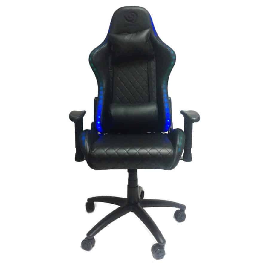 כיסא גיימינג יופיטר - Jupiter - מעוצב עם ידיות מתכווננות כולל תאורת LED RGB נשלטת על ידי שלט צבעים