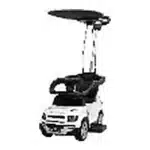 בימבה ישיבה עם מוט דחיפה וכיוונון להורה LANDROVER DEFENDER עם צופר וגגון צבע לבן מקט OC6820