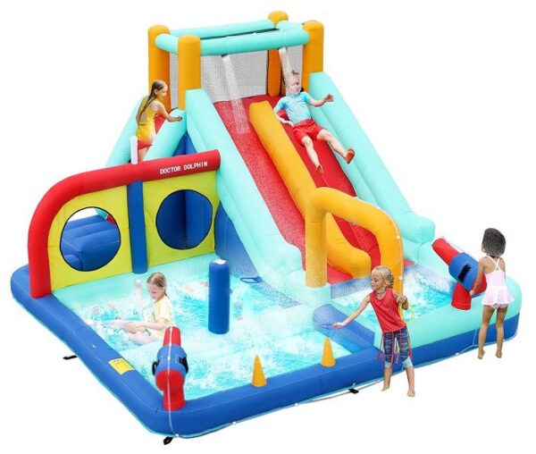 מתנפח מים עם מגלשה דו-מסלוליות W73027 מבית Doctor Dolphin