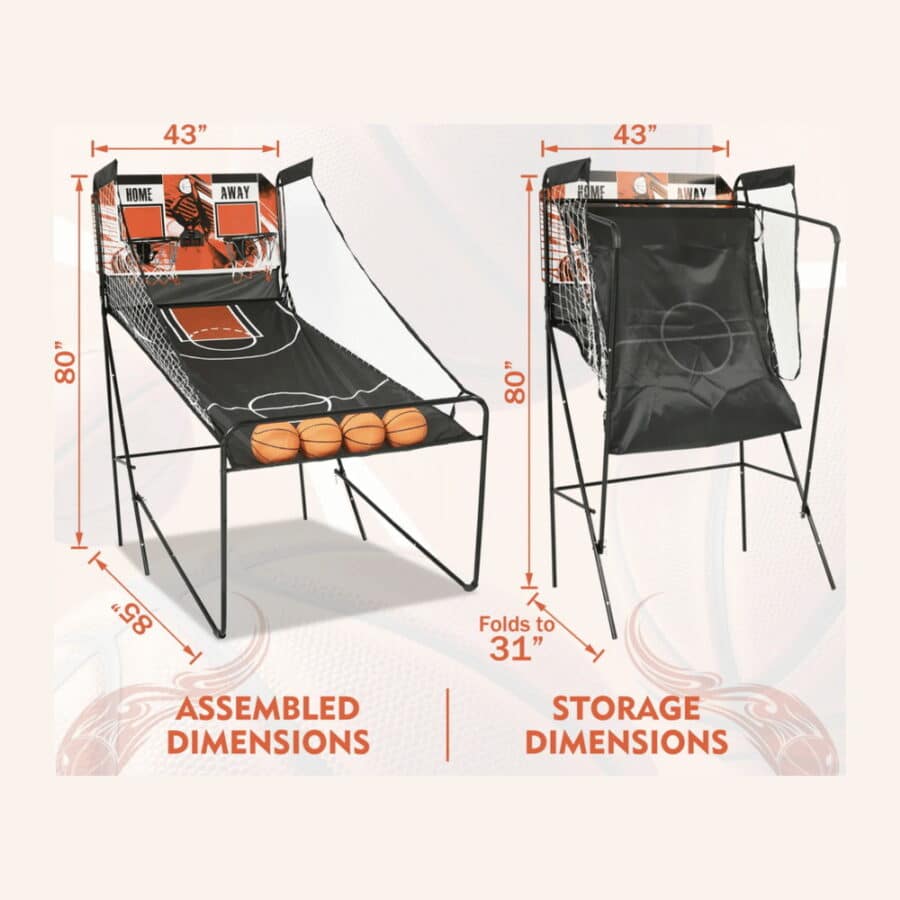 ⁦מתקן כדורסל אלקטרוני גדול מתקפל יורולאפ RQ23012⁩ – תמונה ⁦4⁩