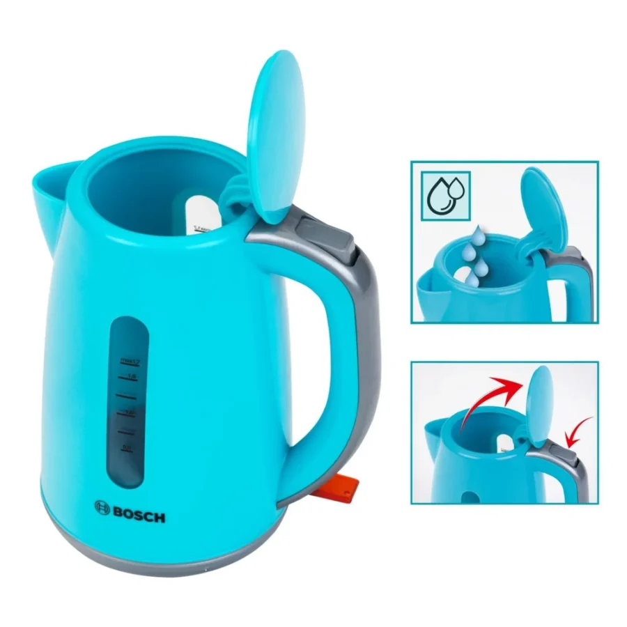 ⁦קומקום צעצוע לילדים טורקיז 9539 דגם Happy מבית Bosch⁩ – תמונה ⁦3⁩