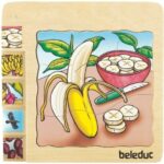 פאזל בננה מעץ 5 ב 1 עם 30 חלקים 17049 BELEDUC