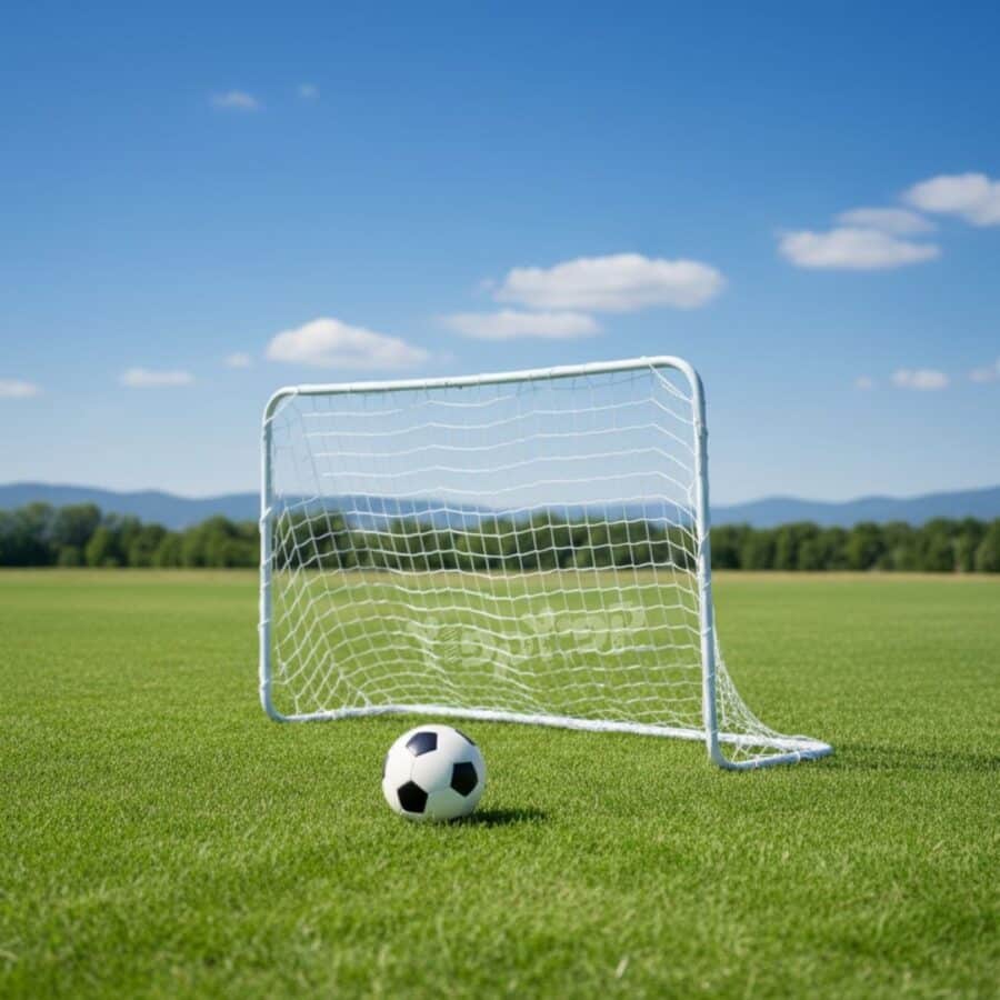 ⁦שער כדורגל מתכת ורשת לחצר 1.07X0.60 מטר מבית DERBY⁩ – תמונה ⁦2⁩