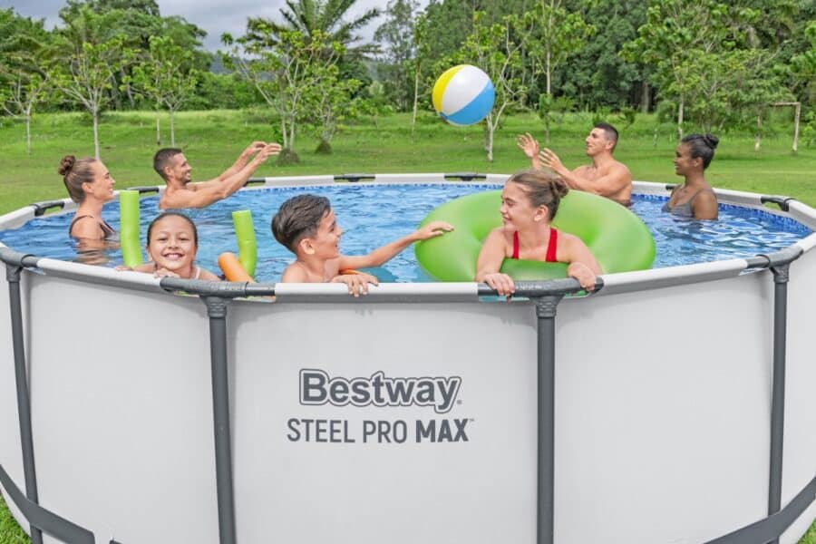 ⁦בריכת אולטרה עגולה אפורה MAX (457X122 סמ) 56438 מבית BESTWAY⁩ – תמונה ⁦8⁩