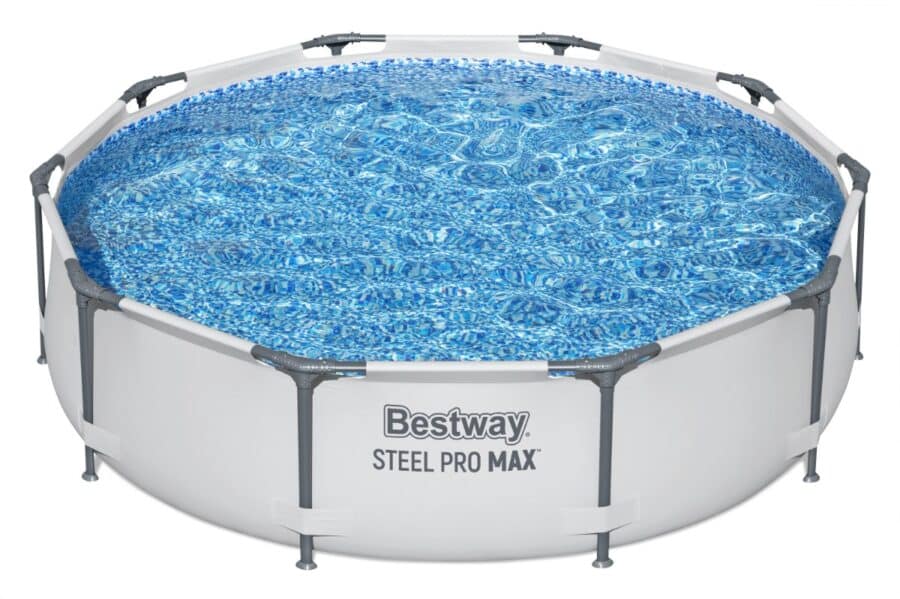 ⁦בריכת אפורה צינורות Steel pro MAX ללא משאבה (305X76) 56406 מבית BESTWAY⁩ – תמונה ⁦4⁩