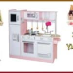 PACKTZA6 חבילת צעצועץ - הכולל מטבח דגם פלג, מצנם מעץ, ערכת גלידריה,ערכת תה מעץ ומגש פירות מעץ