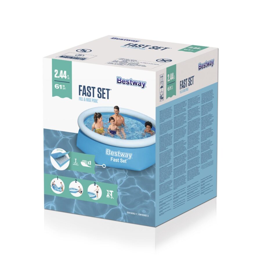 ⁦בריכה משפחתית עגולה FAST (244X61 סמ) 57448 מבית BESTWAY⁩ – תמונה ⁦6⁩