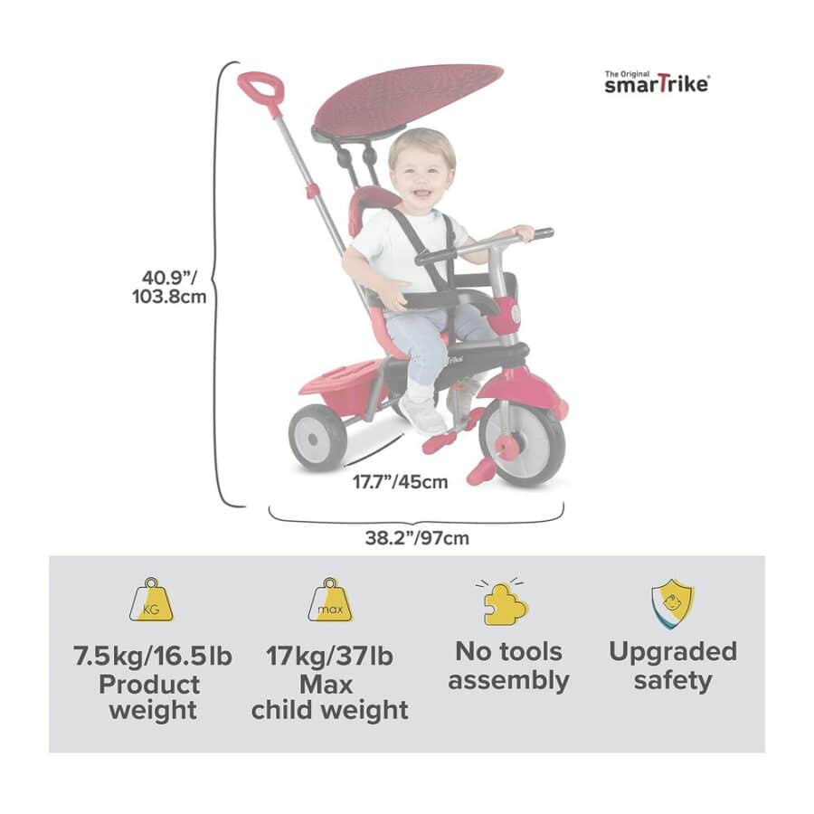⁦תלת אופן בעל 4 מצבי נסיעה ZOOM צבע אדום 798571⁩ – תמונה ⁦6⁩