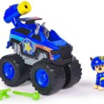 רכב משטרה גלגלי ענק כחול עם תותח יורה חצים ודמות של צ'ייס 5461HB מבית מפרץ ההרפתקאות