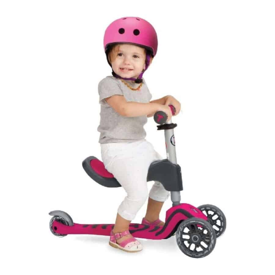 ⁦קורקינט 3 גלגלים מאירים סמארטרייק T1 צבע ורוד 797024⁩ – תמונה ⁦2⁩