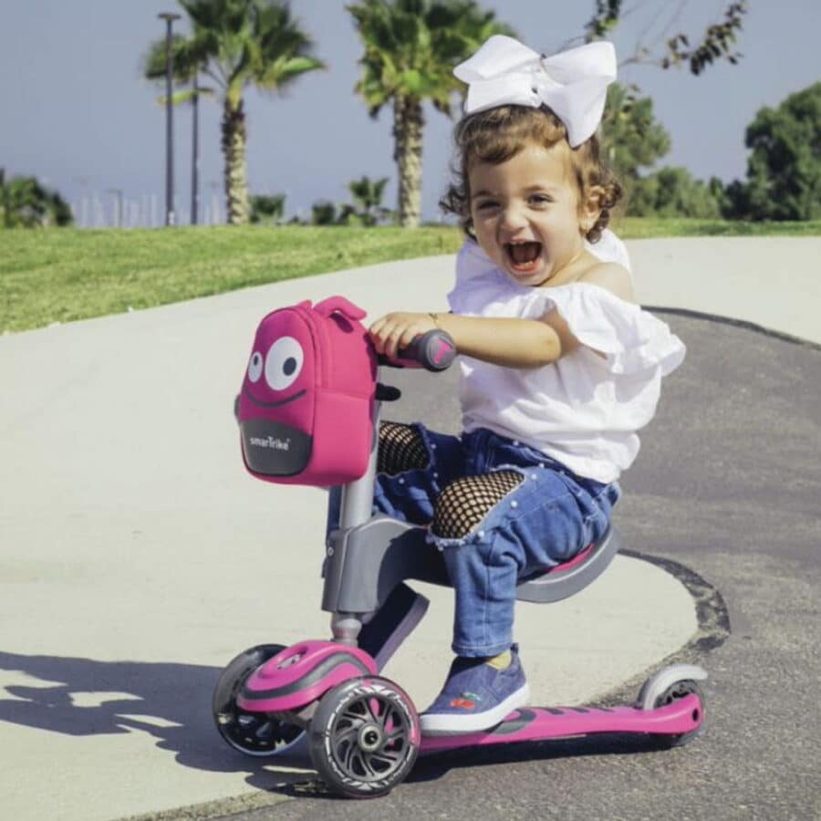 ⁦קורקינט 3 גלגלים מאירים סמארטרייק T1 צבע ורוד 797024⁩ – תמונה ⁦3⁩