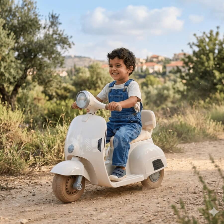 ⁦אופנוע ווספה רטרו 6V בצבע לבן RetroV6W מסדרת Retro line⁩ – תמונה ⁦2⁩