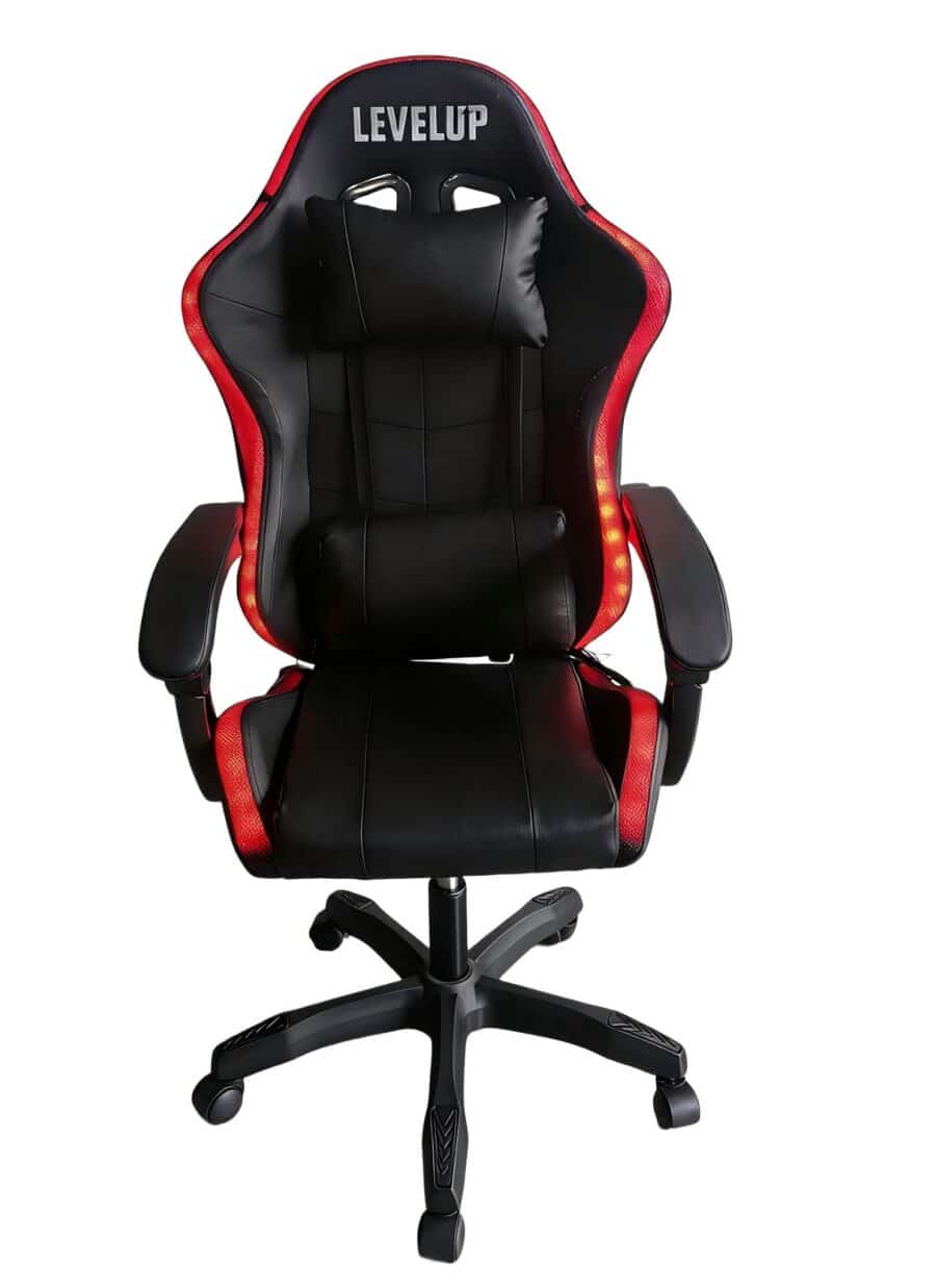 ⁦כיסא גיימינג בצבע שחור 7008RGBBLACK מבית LEVEL UP⁩ – תמונה ⁦2⁩