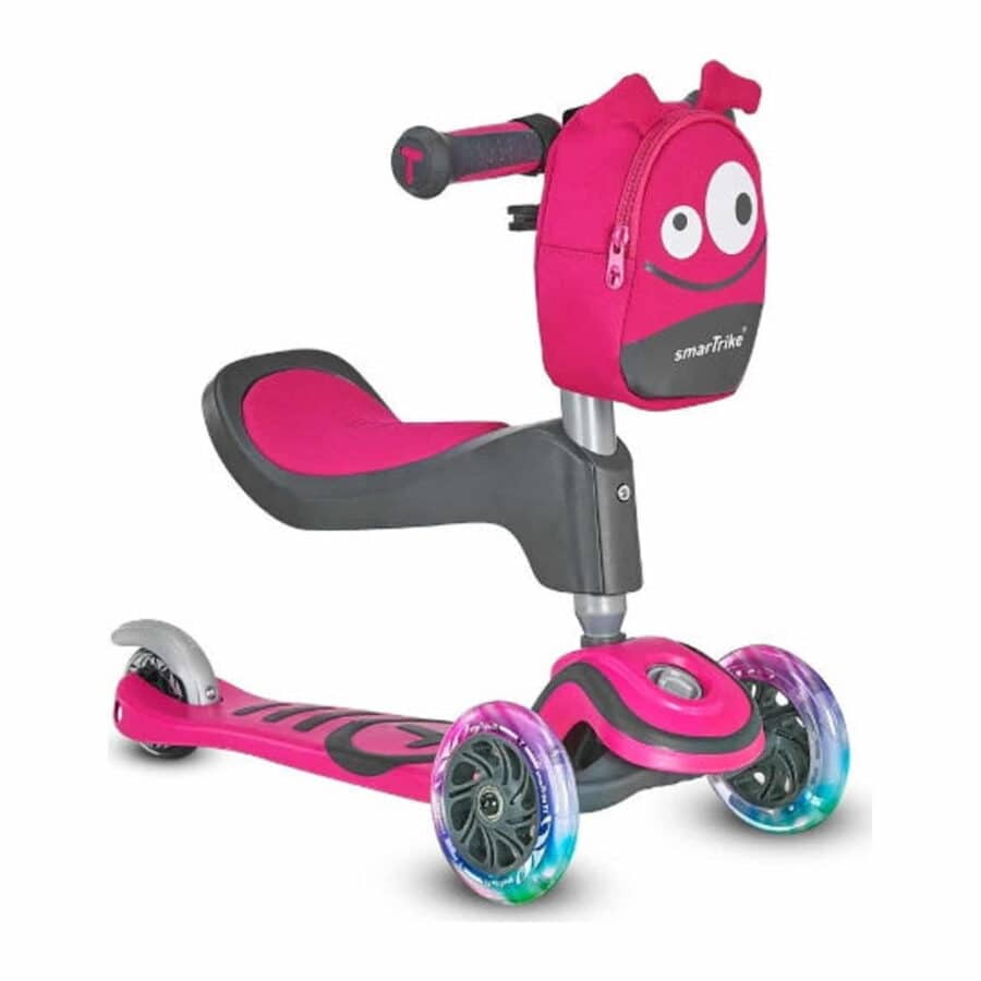 קורקינט 3 גלגלים מאירים סמארטרייק T1 צבע ורוד 797024
