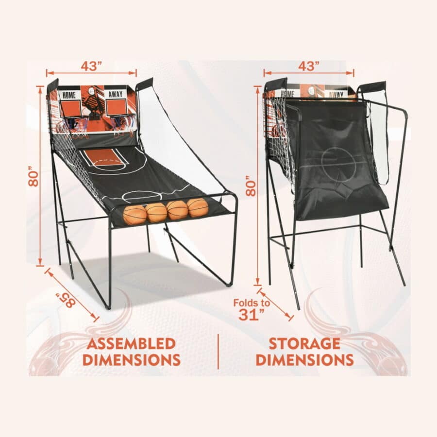 ⁦מתקן כדורסל אלקטרוני גדול מתקפל יורולאפ RQ23012⁩ – תמונה ⁦3⁩