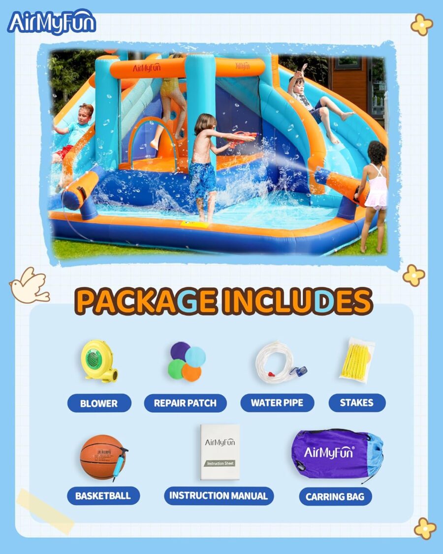 ⁦מתנפח מים עם מגלשה כפולה W83048 מבית Doctor Dolphin⁩ – תמונה ⁦5⁩