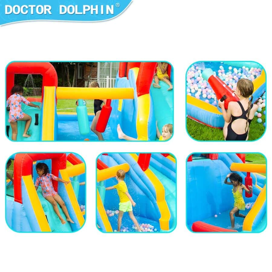 ⁦מתנפח מים ענק + שתי מגלשות W73033 מבית Doctor Dolphin⁩ – תמונה ⁦6⁩