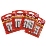 חבילת 12 סוללות AA4  אלקליין 19004100SET12 מבית RAYMAX