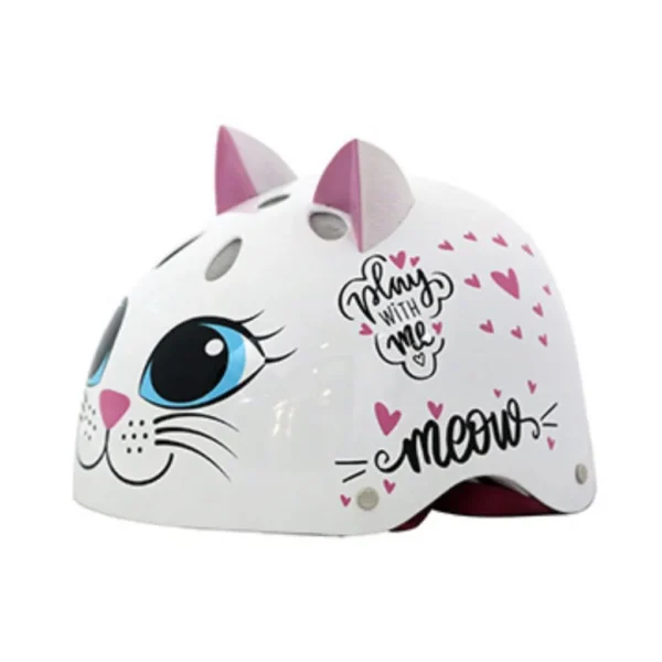 קסדה לילדים Kitty Cat חתול לבן מבריק SMALL 81394