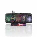 סט גיימינג XSTRIKE-ME הכולל מקלדת מוארת RGB, עכבר, אוזניות ומשטח עכבר | yrz
