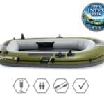 סט סירה מתנפחת SeaHawk ל-2 אנשים כולל משוטים ומשאבה ‎236×114×41‎ ס״מ | INTEX | מק״ט ‎66332‎ | קפיץ ק