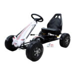 מכונית באגי קארטינג פדלים לילדים בצבע לבן CARTIN1