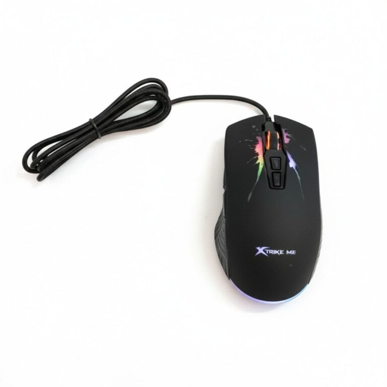 עכבר גיימינג חוטי שחור של XSTRIKE ME עם תאורת RGB | yrz
