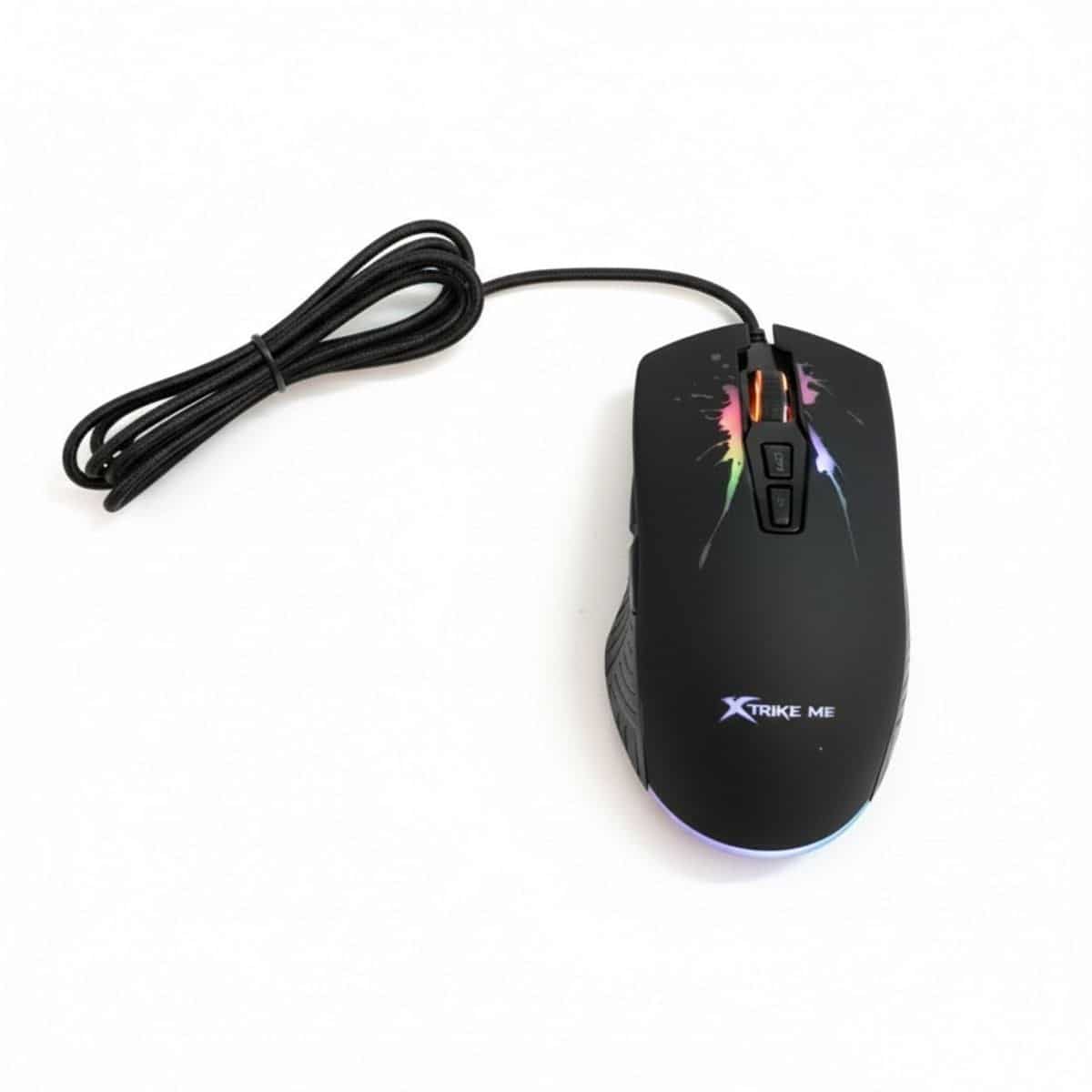 עכבר גיימינג חוטי שחור של XSTRIKE ME עם תאורת RGB | yrz