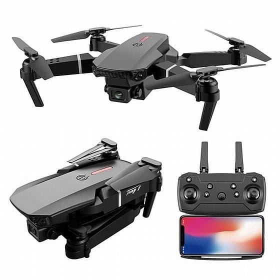 רחפן צילום E88 Pro עם שתי מצלמות WIFI HD מבית קפיץ קפוץ
