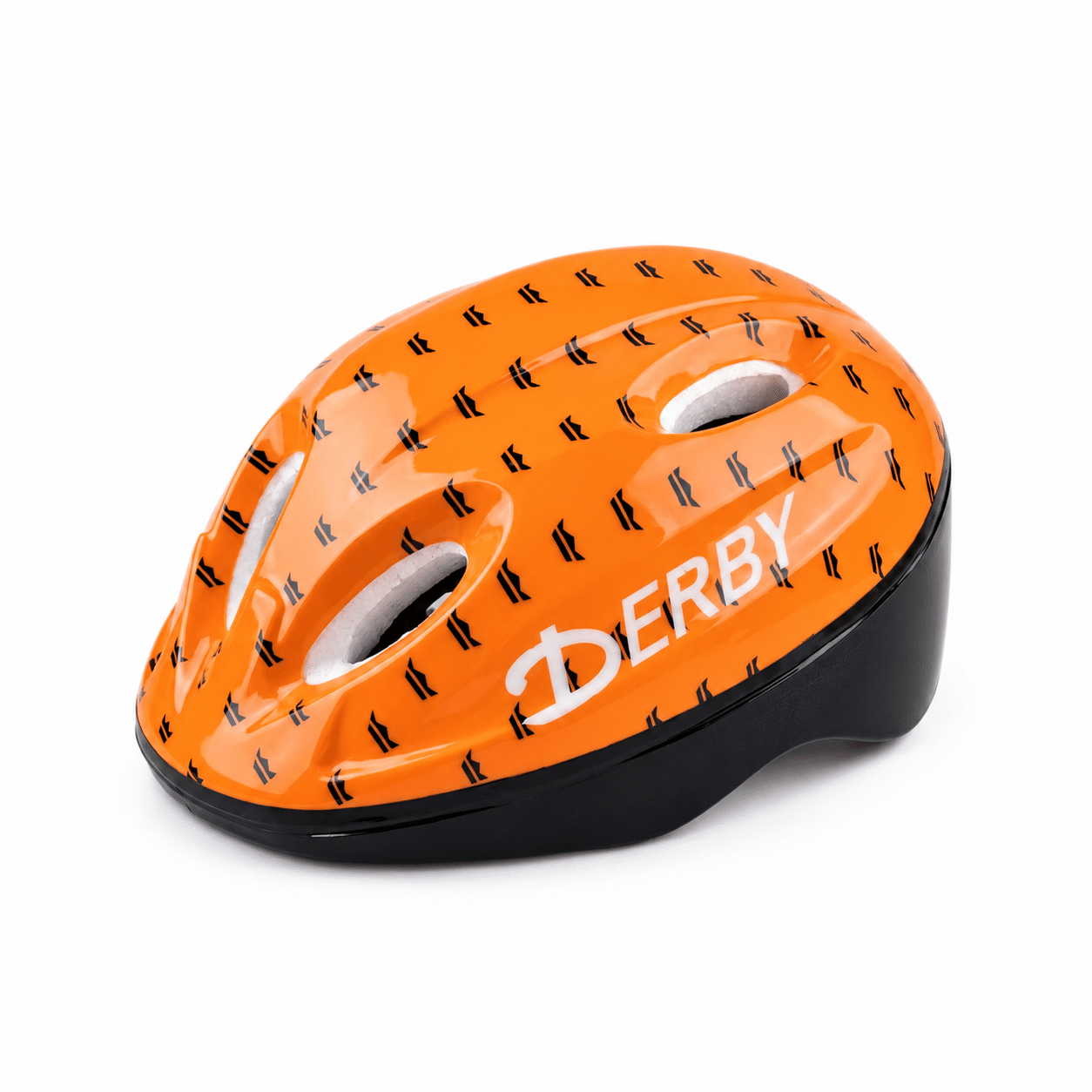 קסדת רכיבה לילדים ונוער Derby YJ-002O כתומה | yrz קסדת רכיבה כתומה לילדים ונוער עם פתחי אוורור והדפס Derby | yrz